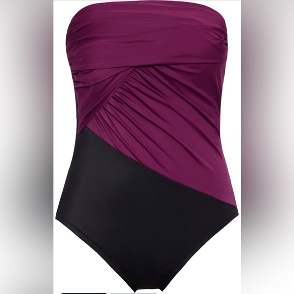 NWOT Goddess Colorblock One-Shoulder convertible one piece swimsuit size8 - Picture 6 of 7